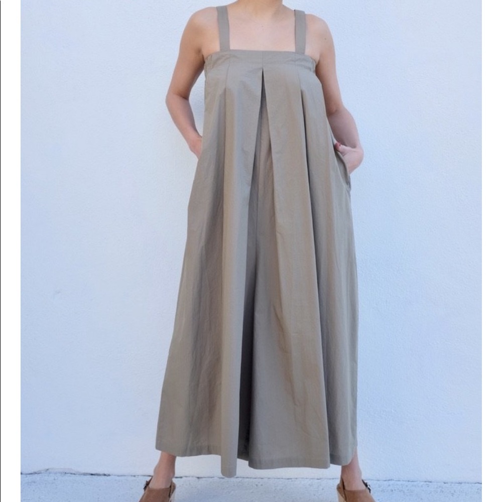 XS Black Crane Tan Jumpsuit